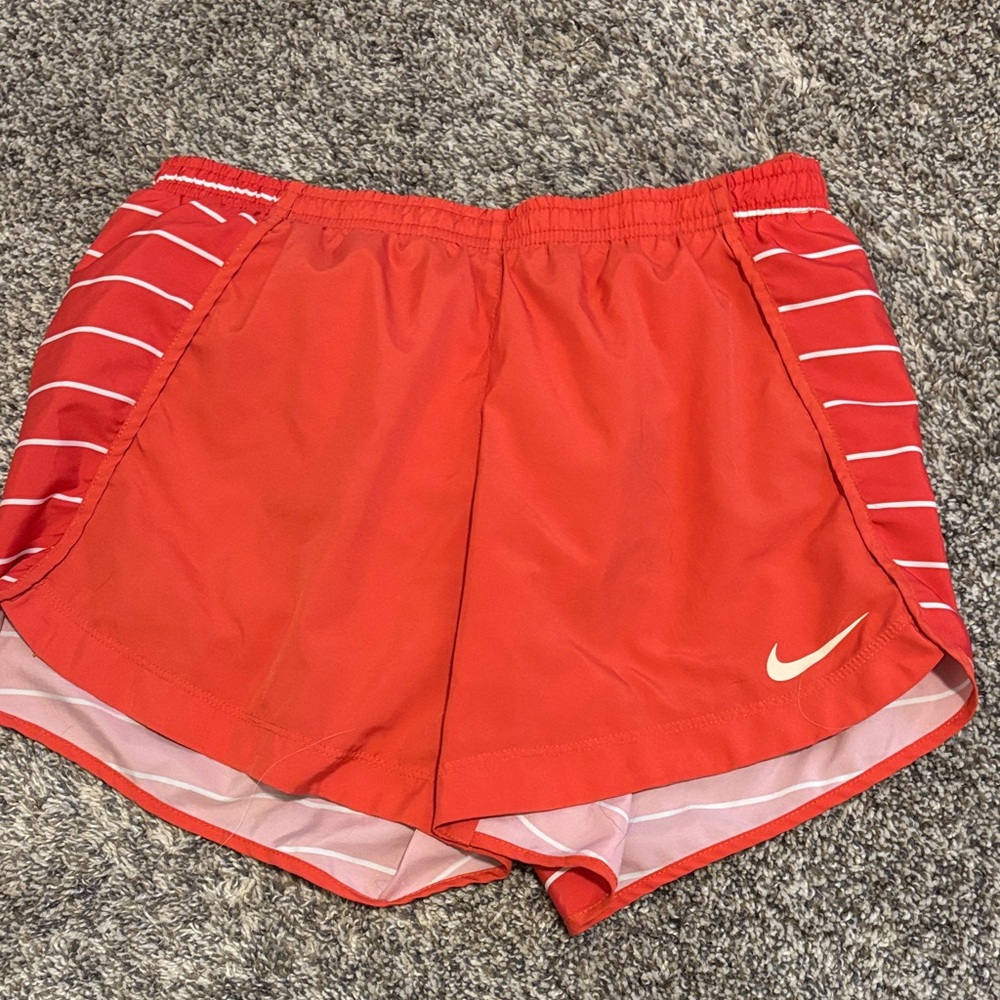 Nike Girls Vibrant Red Athletic Shorts